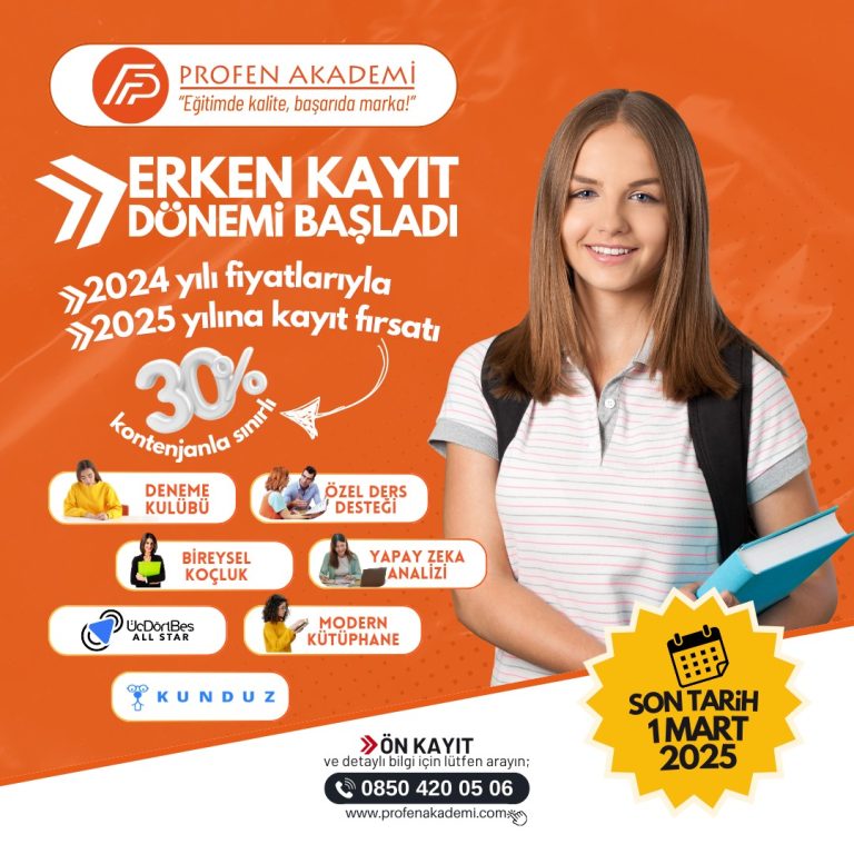 Profen Akademi Erken Kayıt Dönemi Başladı