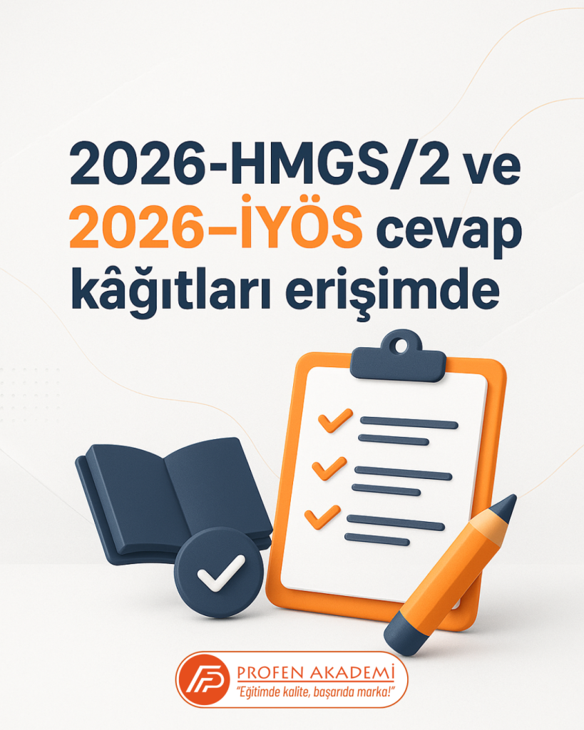 2026-HMGS/2 ve 2026-İYÖS cevap kâğıtları erişimde