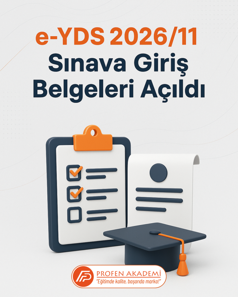 e-YDS 2026/11 Sınava Giriş Belgeleri Açıldı